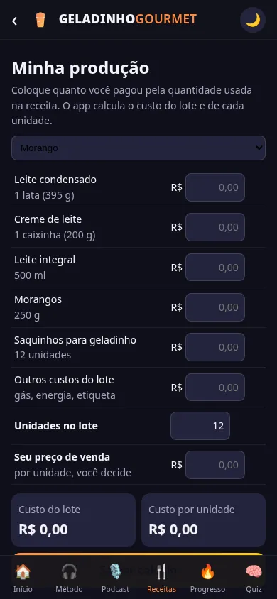 Calculadora de custo